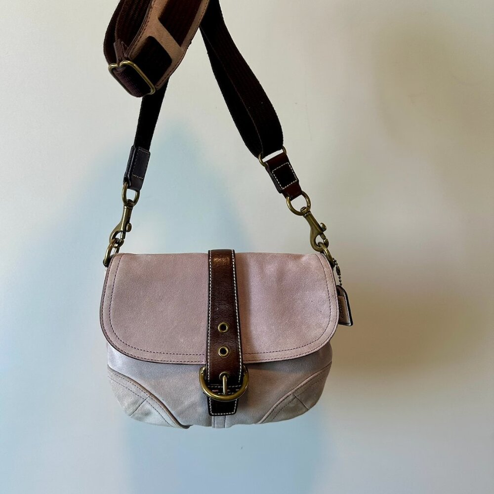 Coach Pink Suede Bag